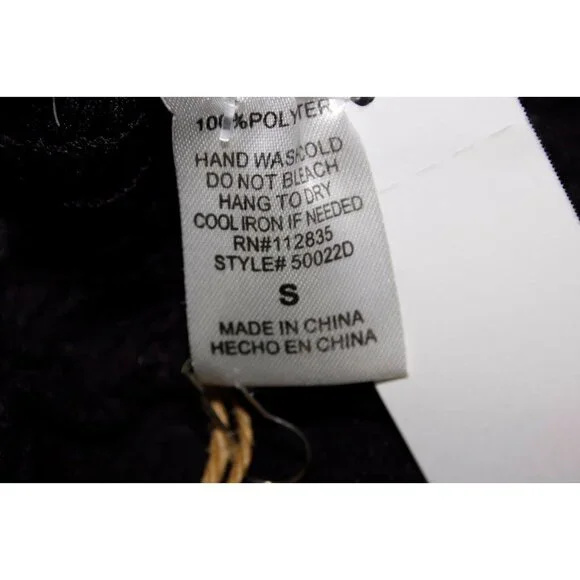 Esley $62 Sz S Black Tiered Ruffle Gunmetal Studs Trapeze Polyester Top - Picture 5 of 8